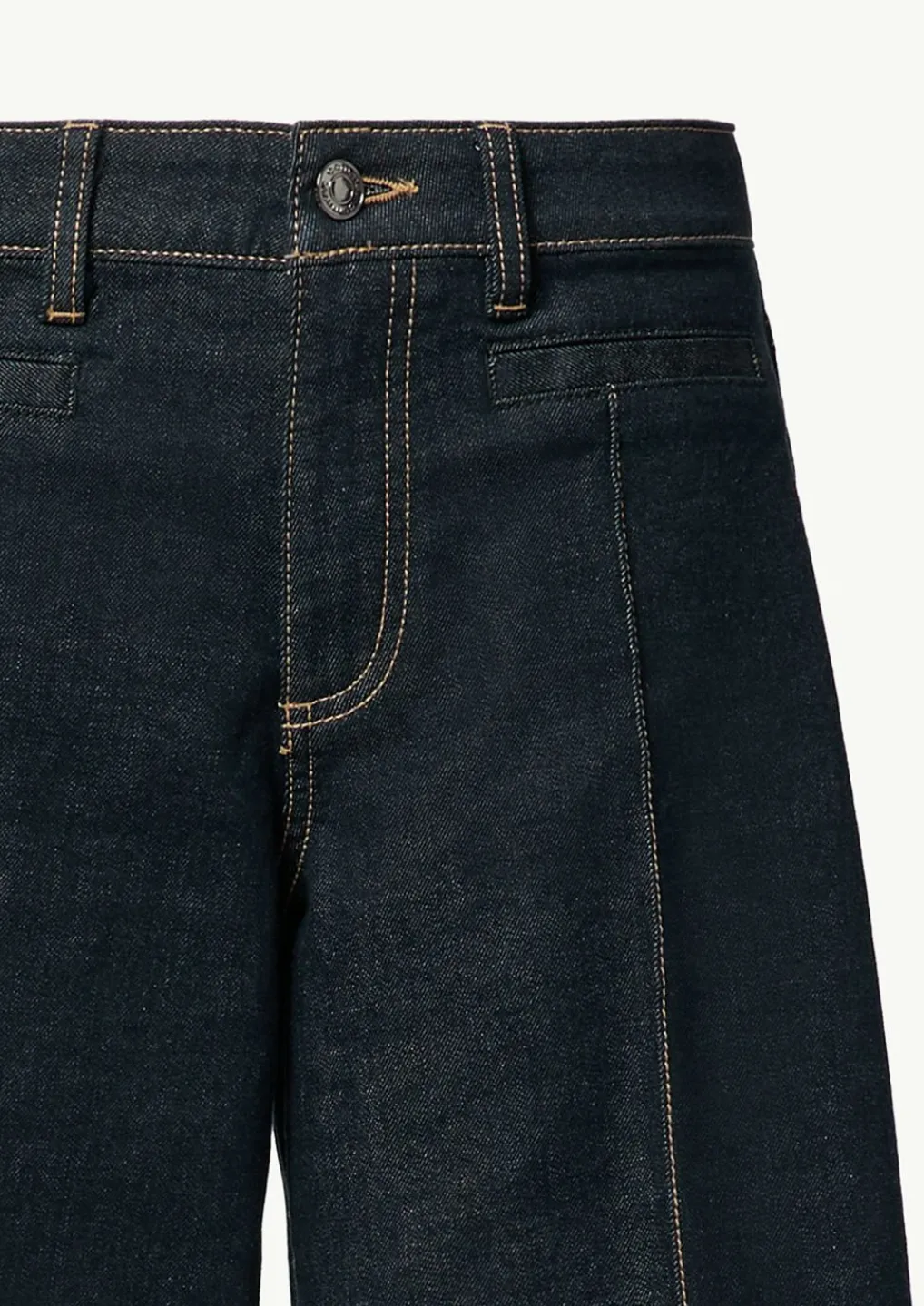 Jeans-Hose mit Wide Leg und Ziernähten-Comma Best