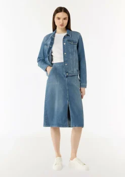 Jeansjacke aus Baumwollmix-Comma Outlet