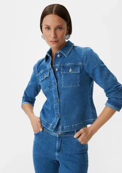 Jeansjacke aus Baumwollmix-Comma Fashion