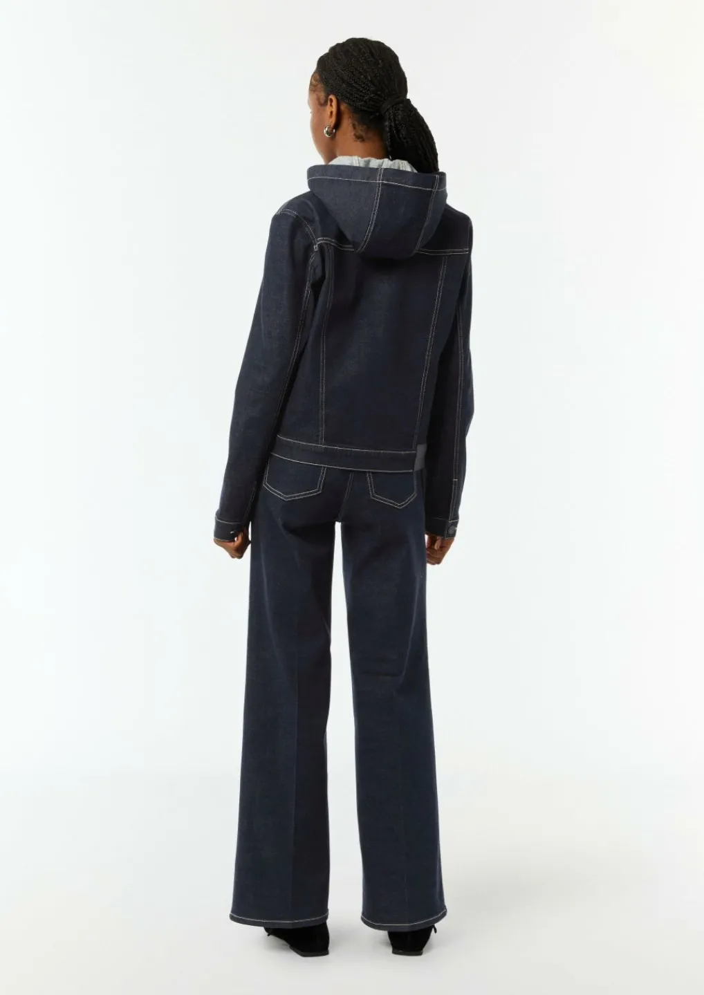 Jeansjacke mit abnehmbarer Kapuze-Comma Clearance