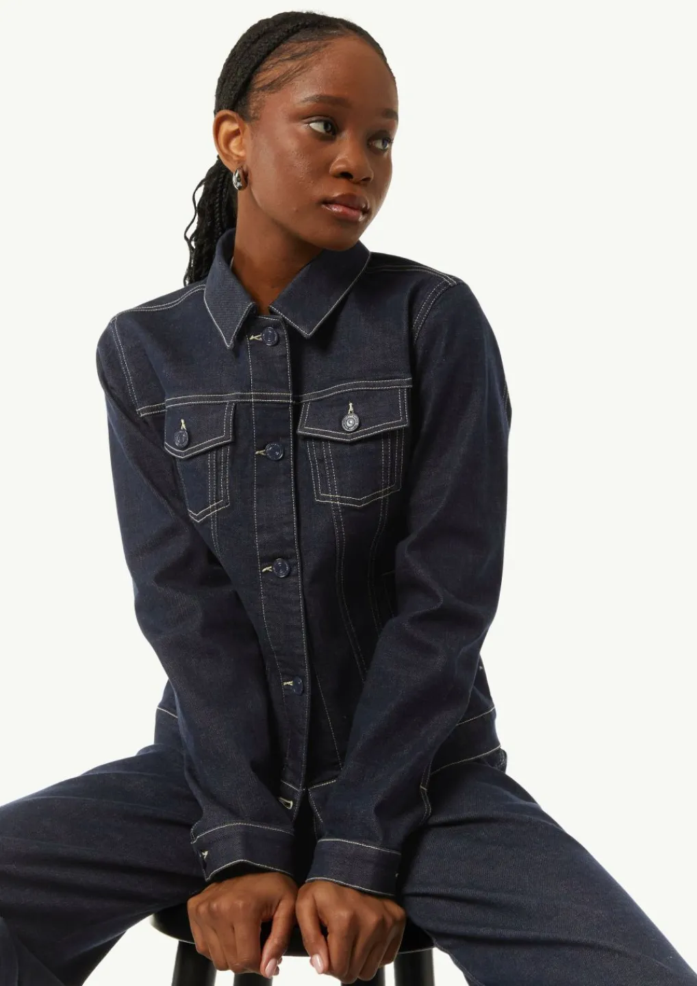 Jeansjacke mit abnehmbarer Kapuze-Comma Clearance