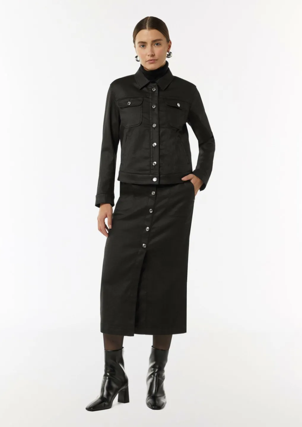 Jeansjacke mit Coating-Comma Best