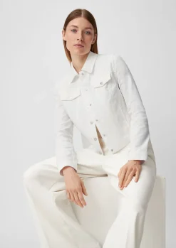 Jeansjacke mit Kentkragen-Comma Discount