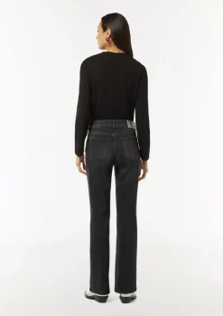 Jeans mit Flared Leg und Schmuck-Detail-Comma New