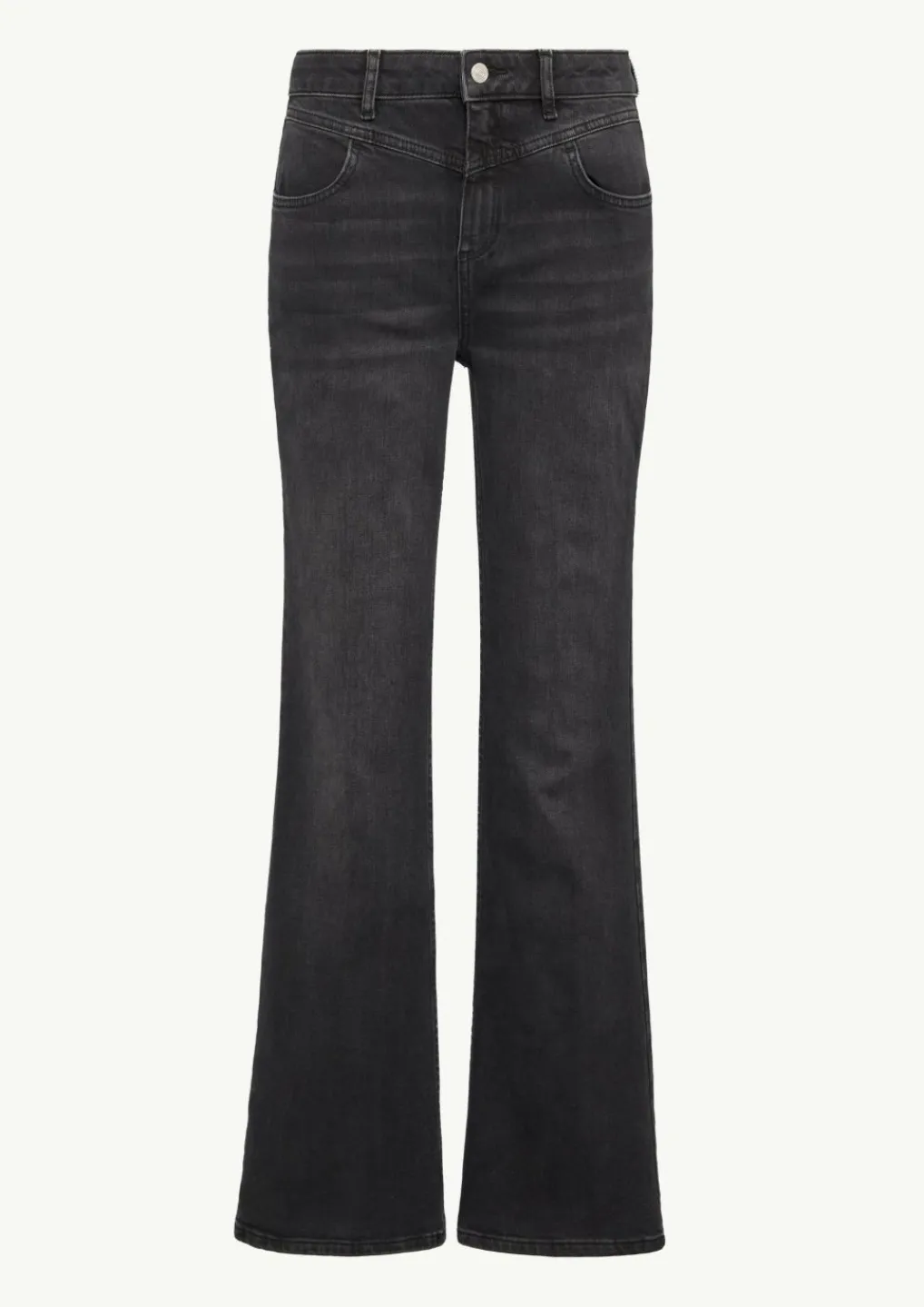 Jeans mit Flared Leg und Schmuck-Detail-Comma New