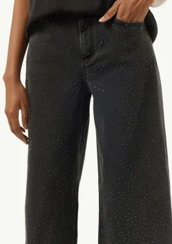 Jeans mit Schmuckstein-Besatz auf der Front-Comma Online