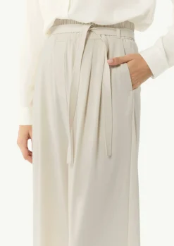 Jersey-Culotte mit Elastikbund und Bindegürtel-Comma New