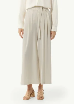 Jersey-Culotte mit Elastikbund und Bindegürtel-Comma New