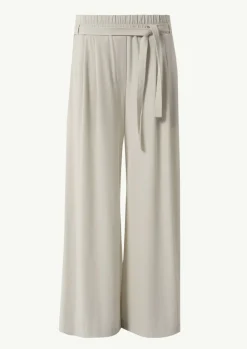 Jersey-Culotte mit Elastikbund und Bindegürtel-Comma New