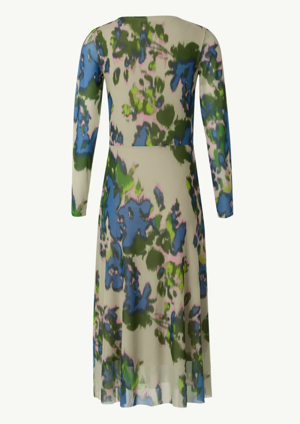 Jerseykleid aus Mesh mit U-Boot-Ausschnitt-Comma Clearance