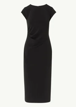 Jerseykleid im Slim Fit mit Drapierung und Schlitz-Comma Sale