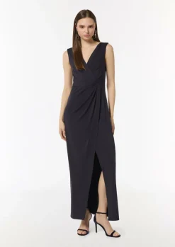 Jersey-Kleid in Wickel-Optik-Comma Clearance