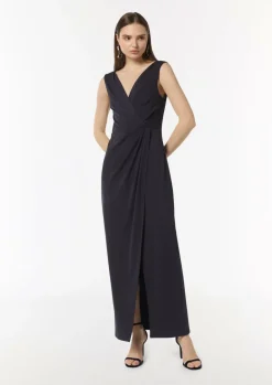 Jersey-Kleid in Wickel-Optik-Comma Clearance