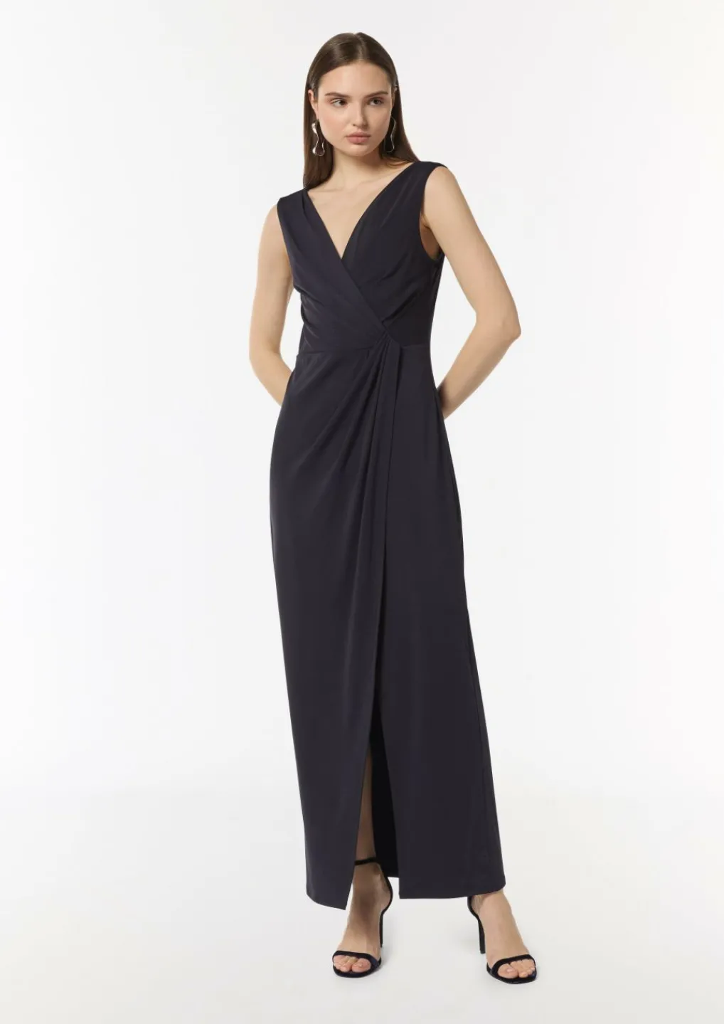 Jersey-Kleid in Wickel-Optik-Comma Clearance