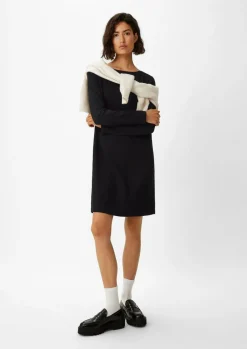Jerseykleid mit Tape-Detail-Comma Outlet