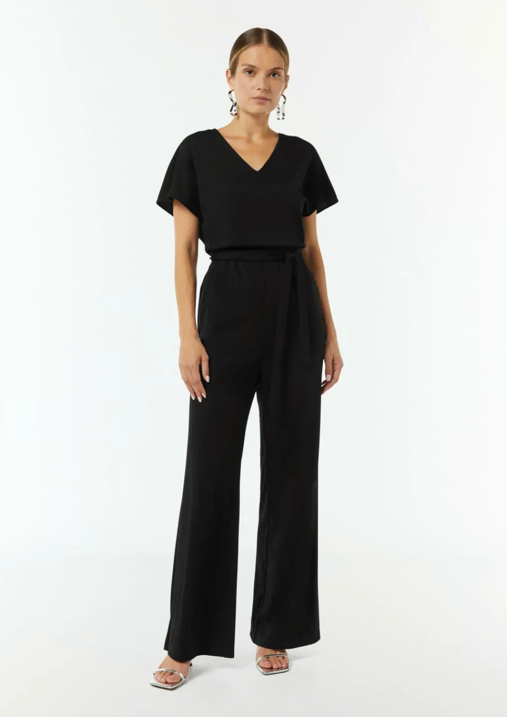 Jersey-Overall mit Taillengürtel im Loose Fit-Comma Best