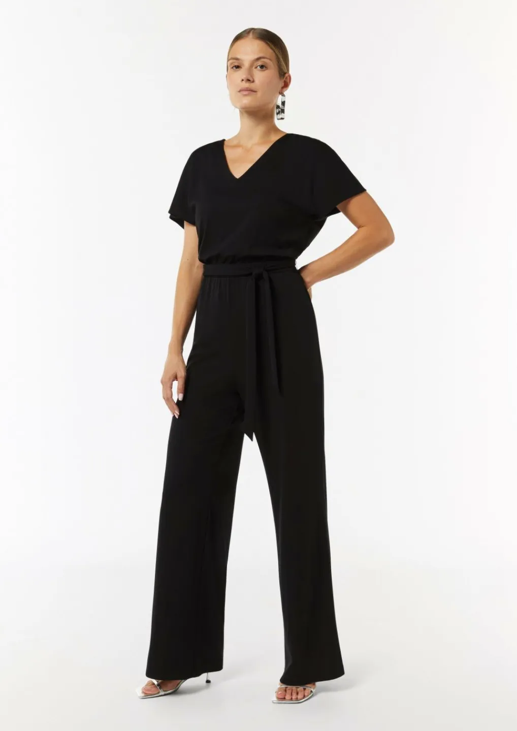 Jersey-Overall mit Taillengürtel im Loose Fit-Comma Best
