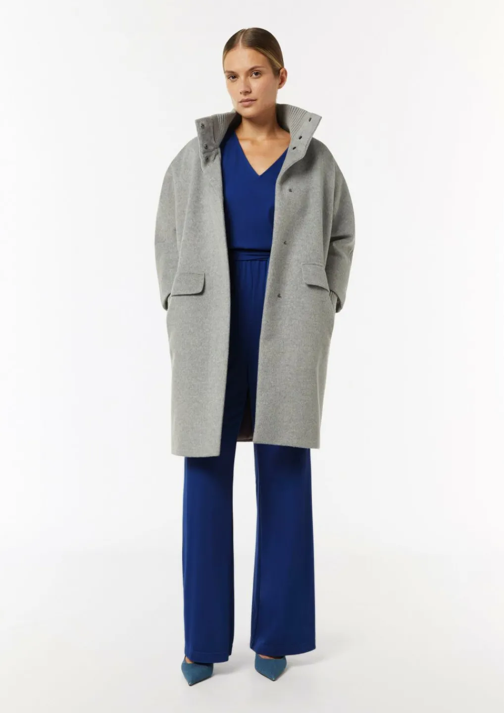 Jersey-Overall mit Taillengürtel im Loose Fit-Comma Online