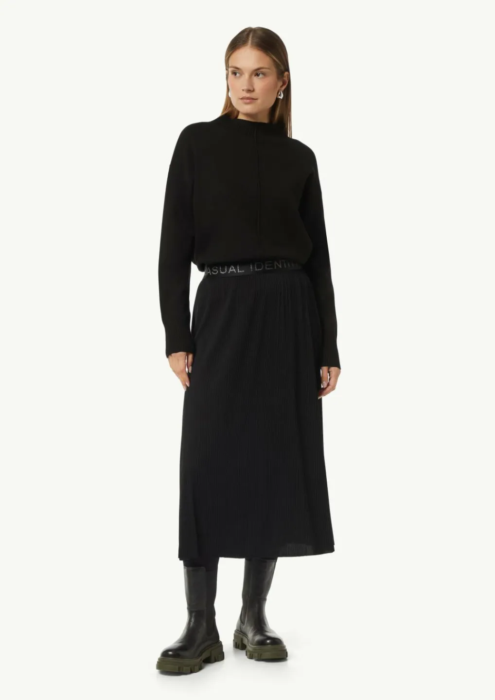 Jersey-Rock mit elastischem Bund-Comma Fashion