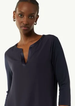 Jersey-Shirt im Farbricmix mit 3/4-Ärmeln-Comma Clearance