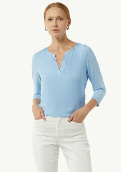 Jersey-Shirt im Farbricmix mit 3/4-Ärmeln-Comma Clearance