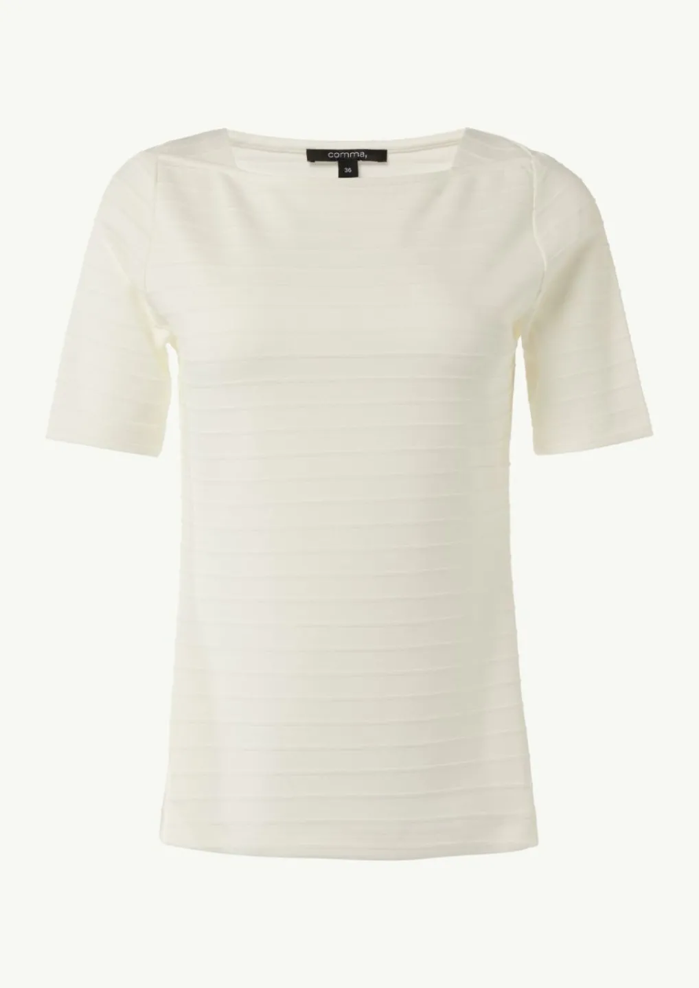 Jersey-Shirt mit U-Boot-Ausschnitt-Comma Hot