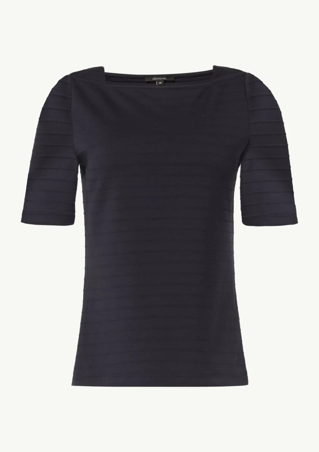 Jersey-Shirt mit U-Boot-Ausschnitt-Comma Sale