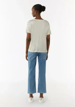 Jersey-T-Shirt im Relaxed Fit mit Front-Print-Comma Best