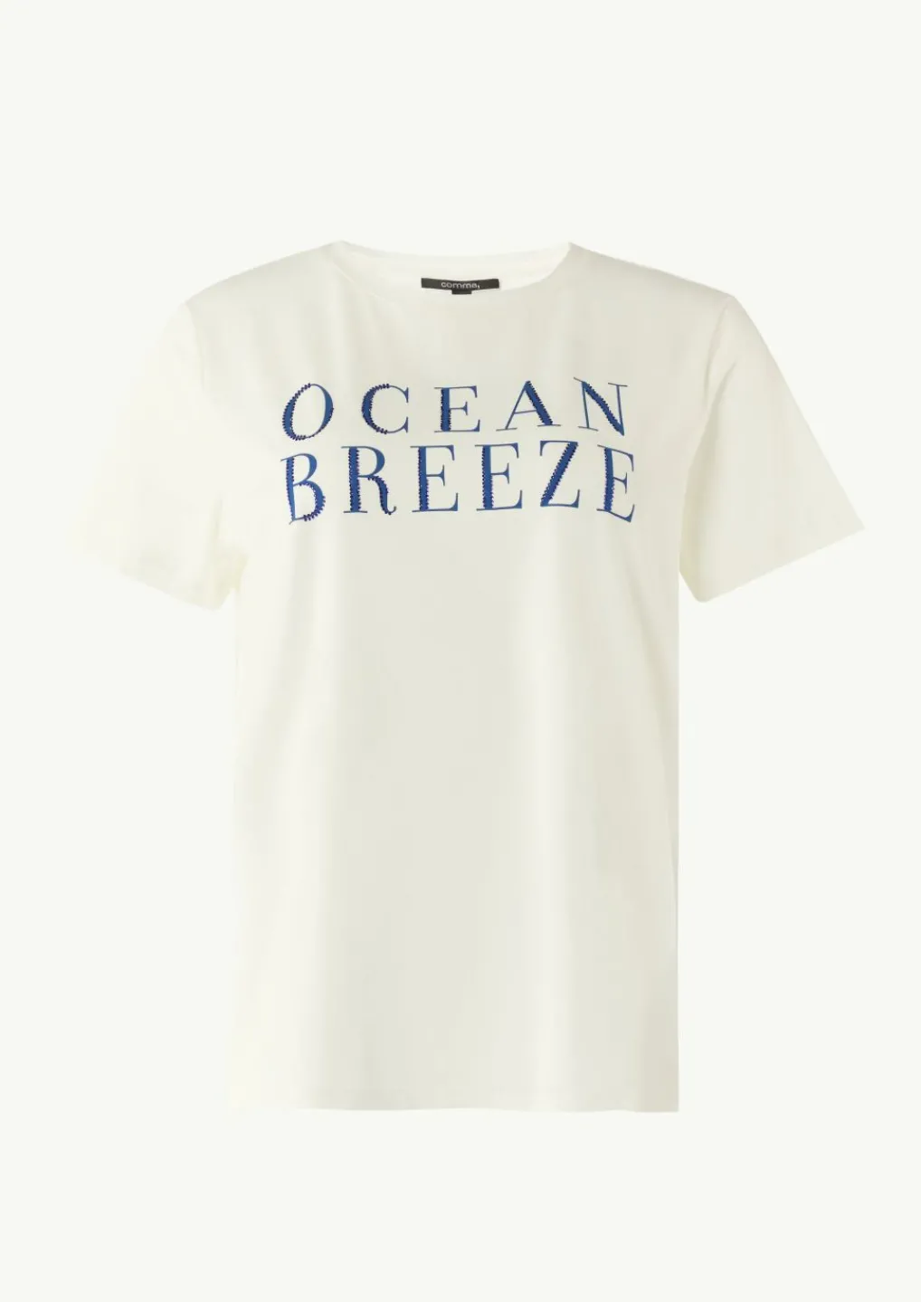 Jersey-T-Shirt mit Artwork-Comma Discount