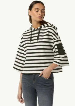 Kapuzen-Sweatshirt im Relaxed Fit mit Folienprint-Comma Hot