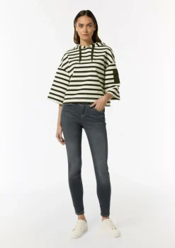 Kapuzen-Sweatshirt im Relaxed Fit mit Folienprint-Comma Hot