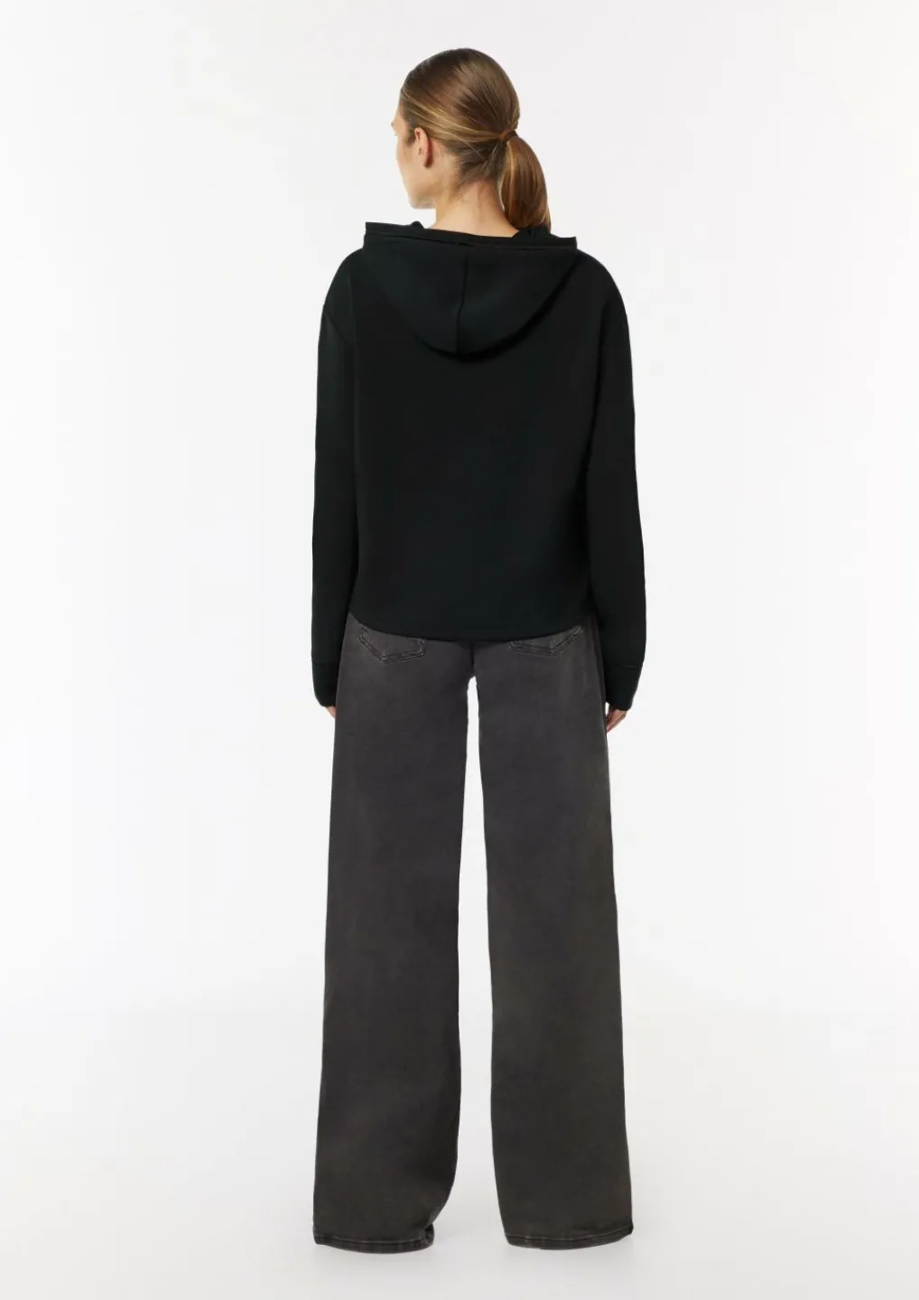 Kapuzen-Sweatshirt mit Satin-Details-Comma Outlet
