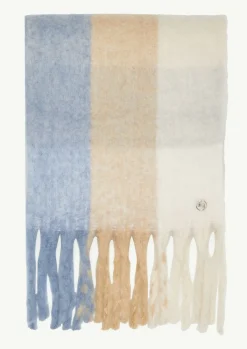 Karierter Strickschal mit Fransen-Comma Hot