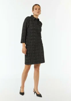 Kariertes Poloshirt aus Bouclé-Jersey-Comma Fashion