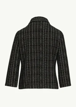 Kariertes Poloshirt aus Bouclé-Jersey-Comma Fashion