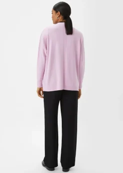 Kaschmirmix-Strickjacke mit Fledermausärmeln-Comma Fashion