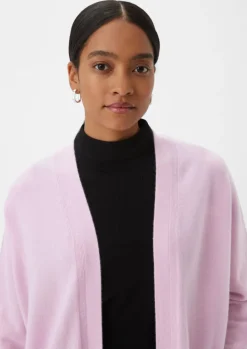 Kaschmirmix-Strickjacke mit Fledermausärmeln-Comma Fashion