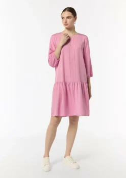 Kleid aus Lyocell mit Logo-Detail-Comma Sale