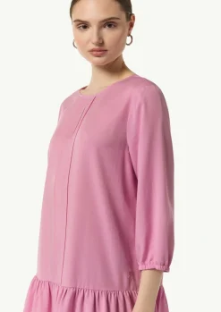 Kleid aus Lyocell mit Logo-Detail-Comma Sale