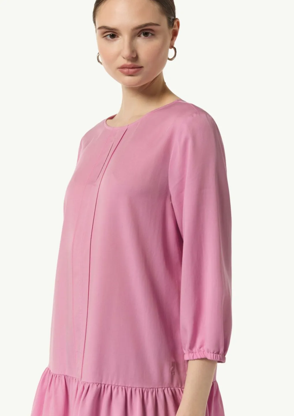 Kleid aus Lyocell mit Logo-Detail-Comma Sale