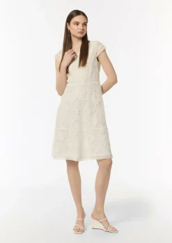 Kleid aus Spitze mit Rundhalsausschnitt-Comma Online