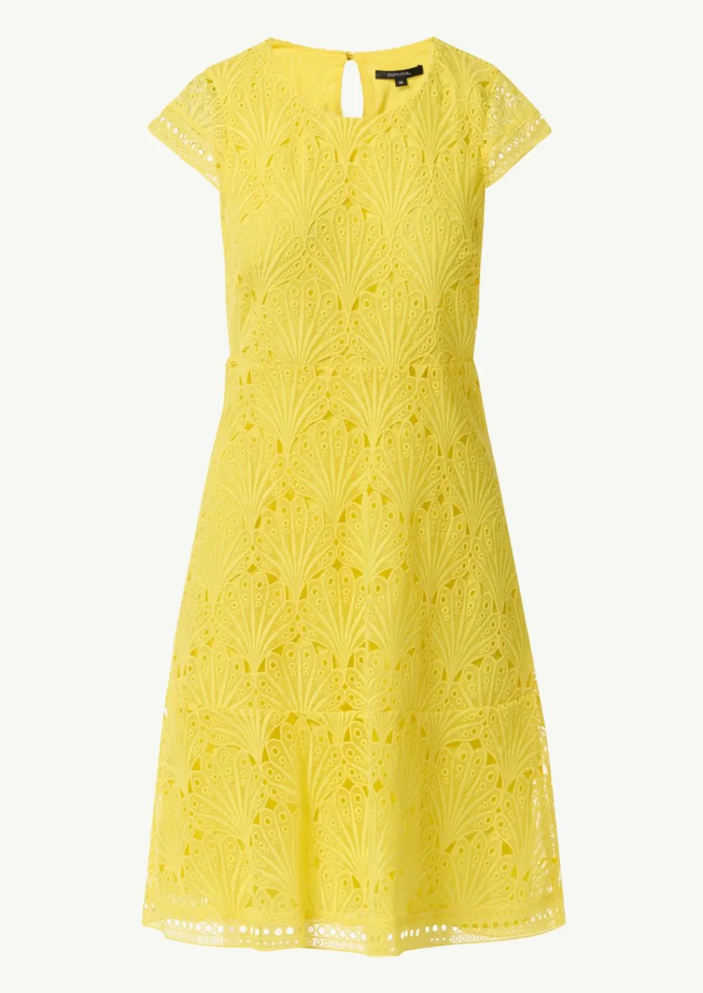 Kleid aus Spitze mit Rundhalsausschnitt-Comma Fashion