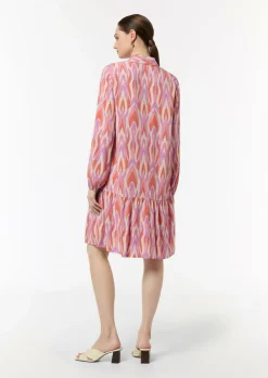 Kleid aus Viskose mit All-over-Print-Comma Outlet