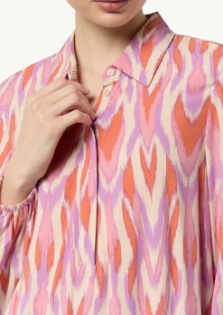 Kleid aus Viskose mit All-over-Print-Comma Outlet