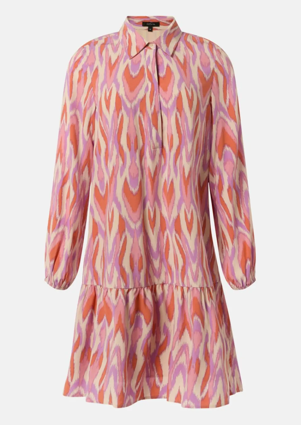 Kleid aus Viskose mit All-over-Print-Comma Outlet