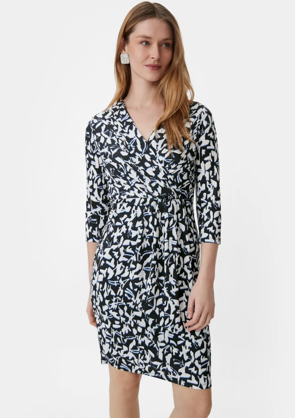 Kleid mit All-over-Print in Wickel-Optik-Comma Sale