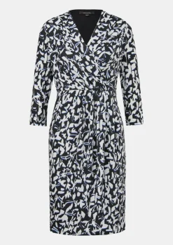 Kleid mit All-over-Print in Wickel-Optik-Comma Sale