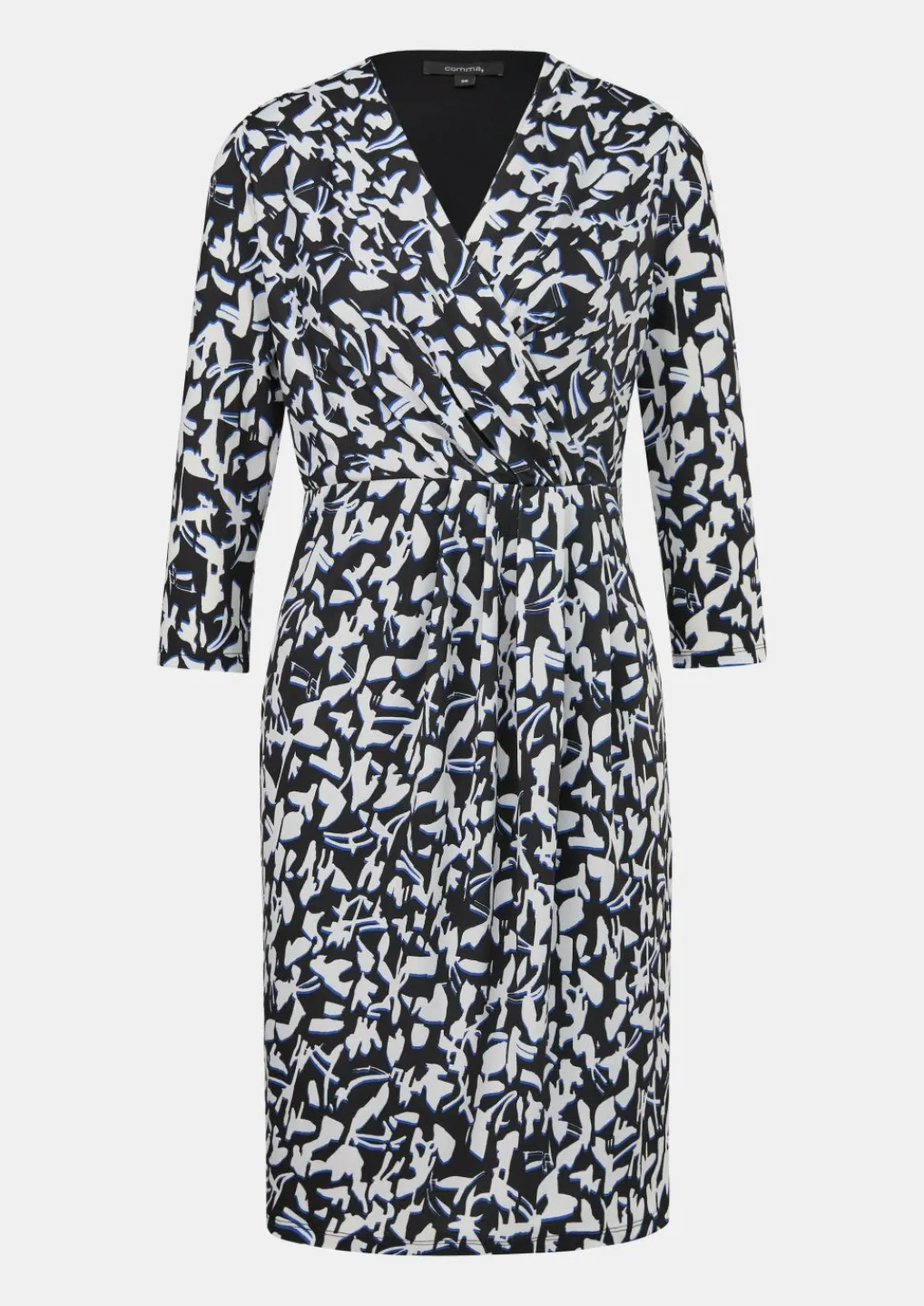 Kleid mit All-over-Print in Wickel-Optik-Comma Sale