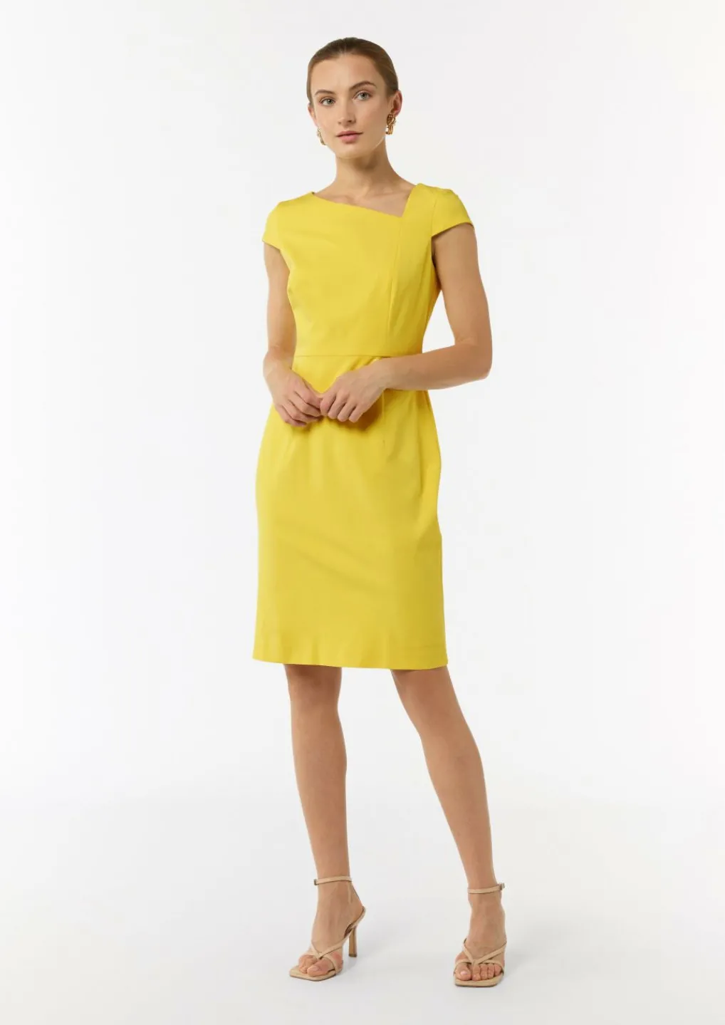 Kleid mit asymmetrischem Ausschnitt-Comma Clearance
