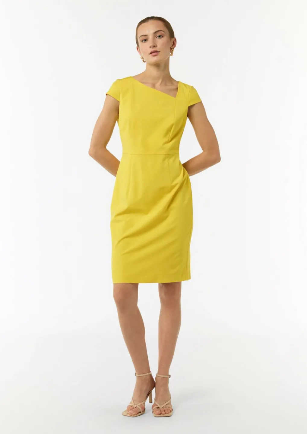 Kleid mit asymmetrischem Ausschnitt-Comma Clearance